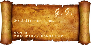 Gottdiener Irma névjegykártya